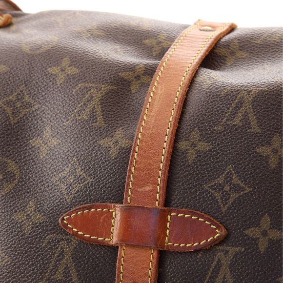 Louis Vuitton Saumur Handbag Monogram Canvas 30 Brown - Picture 6 of 11
